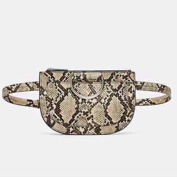 Zara Trafaluc Snakeskin Print Belt Bag - Picture 10 of 10